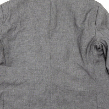 Preworn Mens Grey Check  Jacket Suit Jacket Size 42