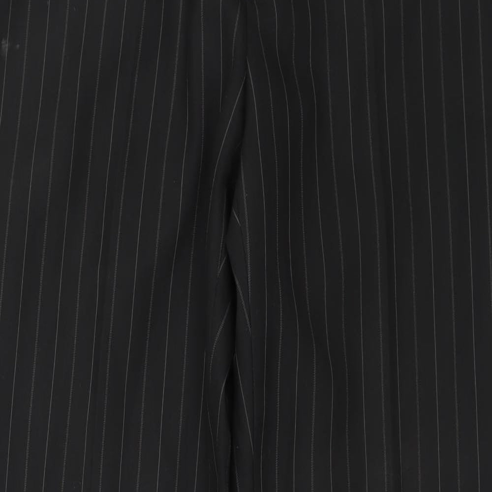 Mens UK Size 30 in CHARLON GREY Regular Fit  Black Trousers