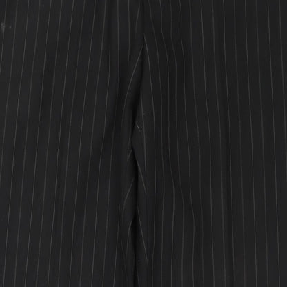 Mens UK Size 30 in CHARLON GREY Regular Fit  Black Trousers