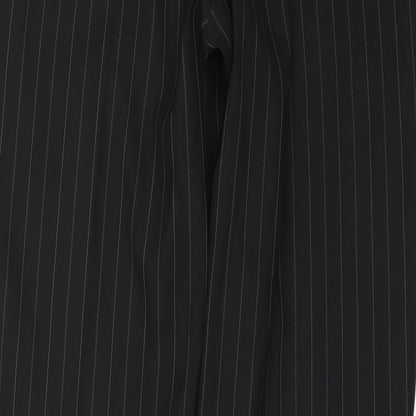 Mens UK Size 30 in CHARLON GREY Regular Fit  Black Trousers