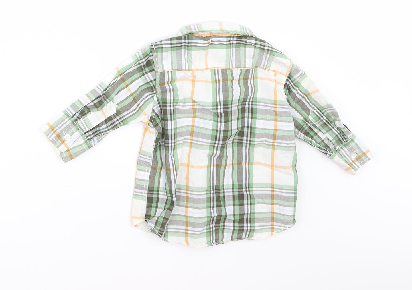 H&M  White Check  Basic Button-Up Size 6-9 Months