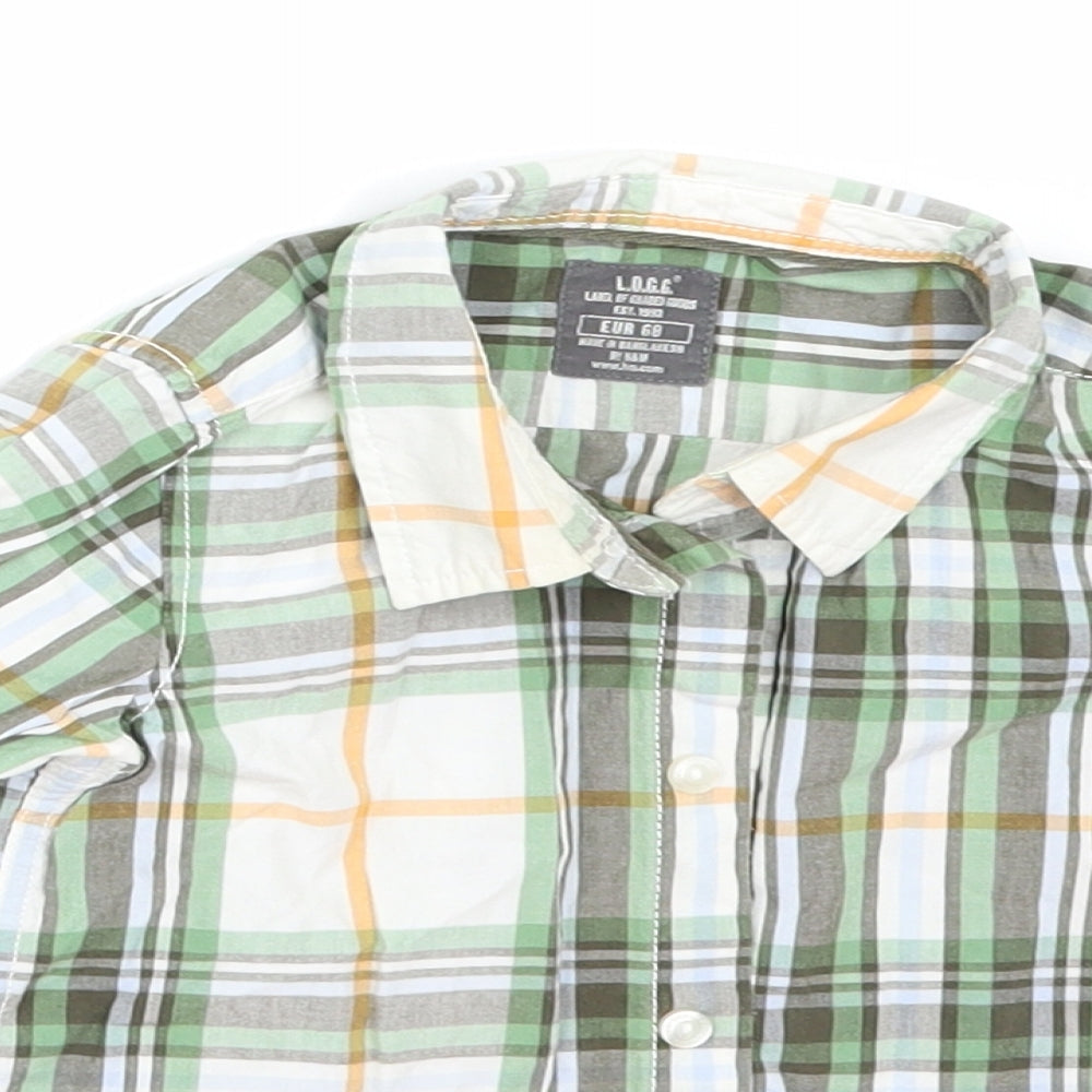 H&M  White Check  Basic Button-Up Size 6-9 Months