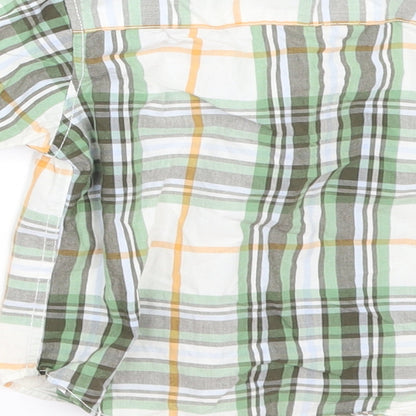 H&M  White Check  Basic Button-Up Size 6-9 Months