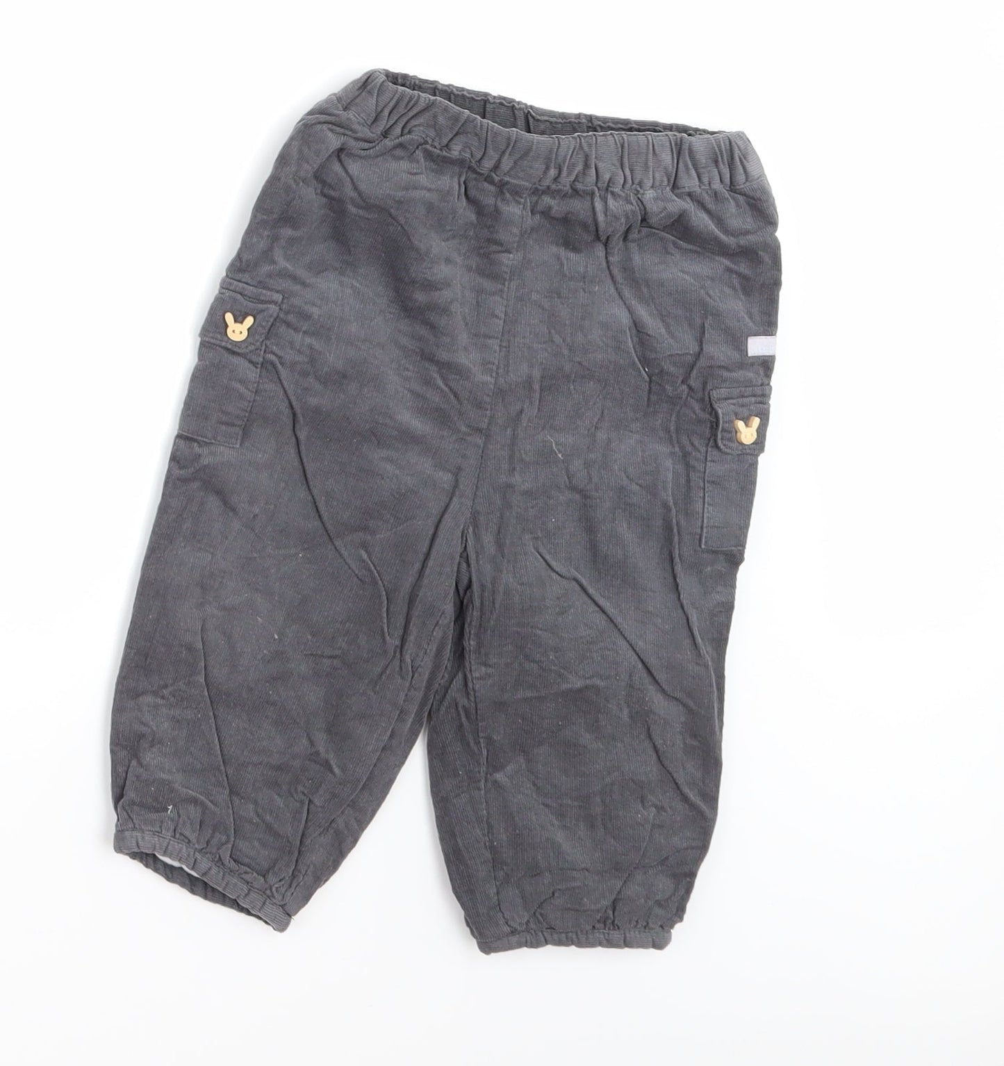 Cadet rousselle Boys Grey  Corduroy Jogger Trousers Size 18 Months
