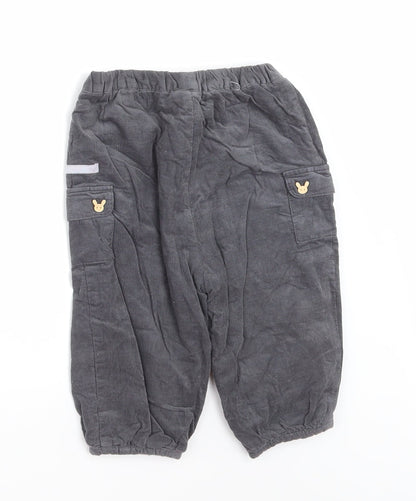 Cadet rousselle Boys Grey  Corduroy Jogger Trousers Size 18 Months