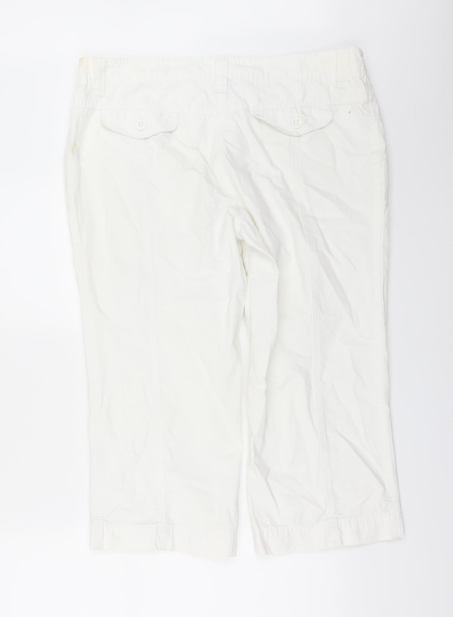 TU Womens White  Denim Cropped Jeans Size 14 L21 in