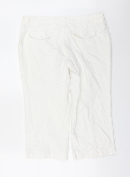 TU Womens White  Denim Cropped Jeans Size 14 L21 in