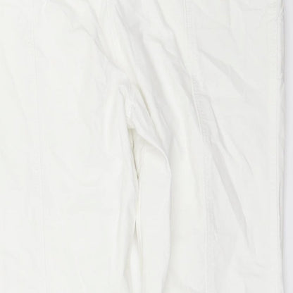 TU Womens White  Denim Cropped Jeans Size 14 L21 in