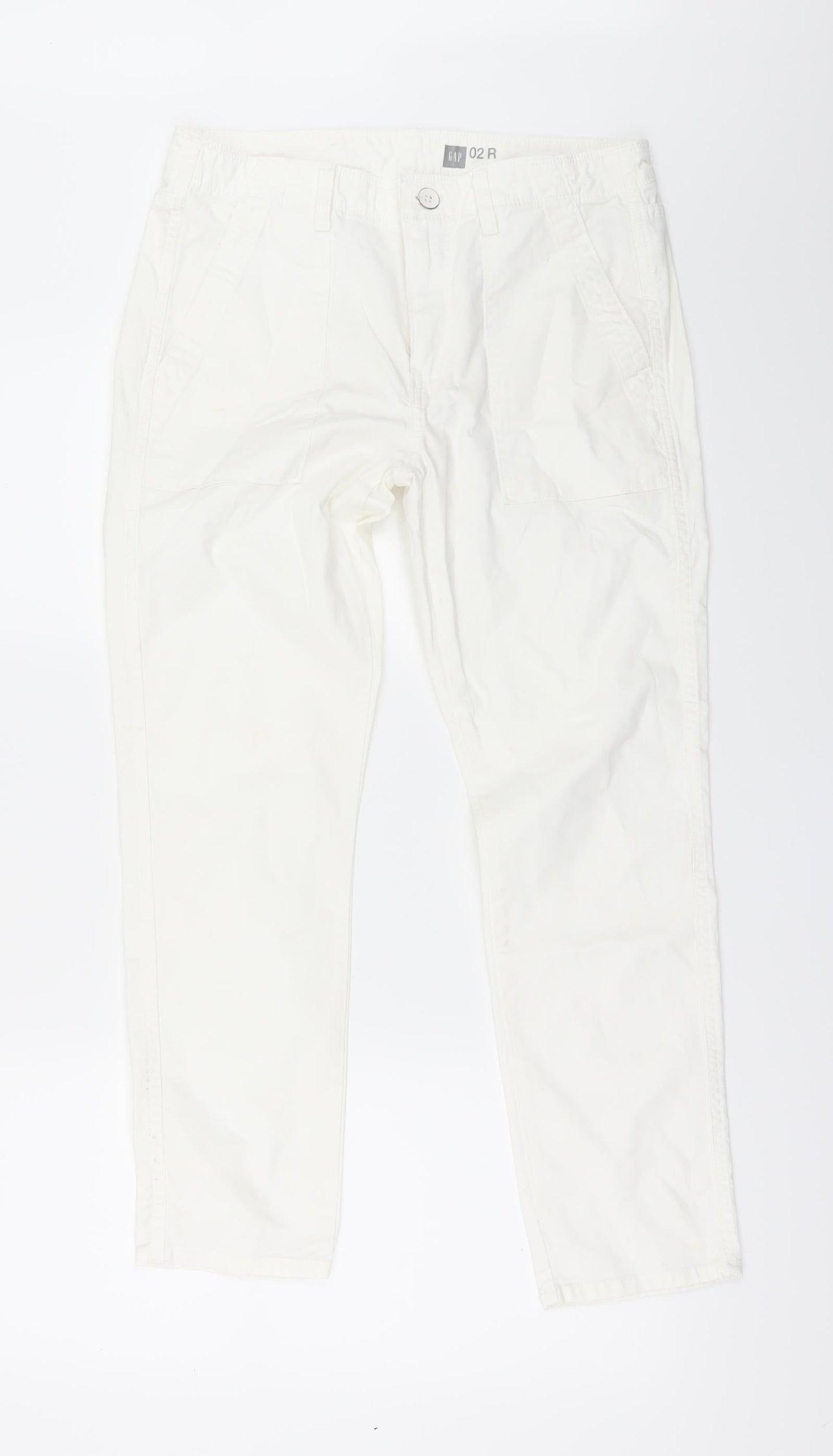 Gap Womens White  Denim Straight Jeans Size 6 L27 in