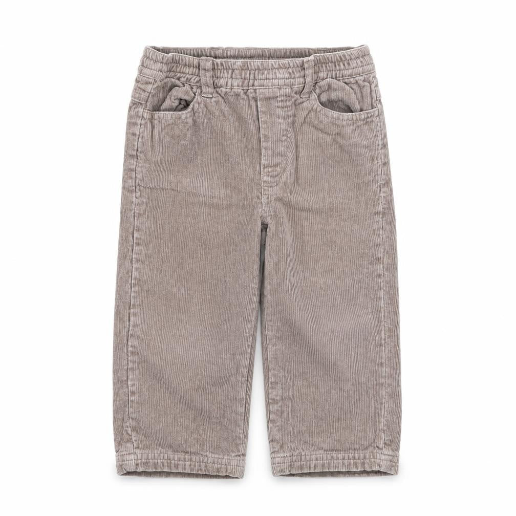 Front view of cryillus boys’ beige corduroy jogger jeans, size 18, months