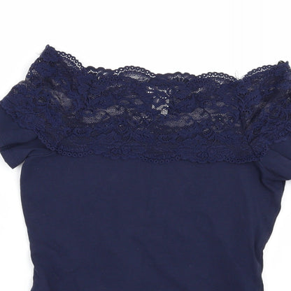 Womens UK Size S H&M Black Basic T-Shirt