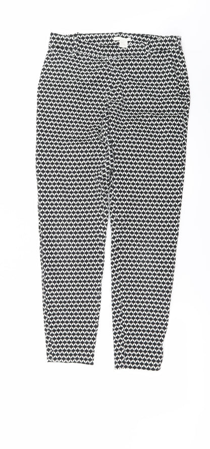 Womens UK Size 8 H&M Regular Fit  Black Trousers