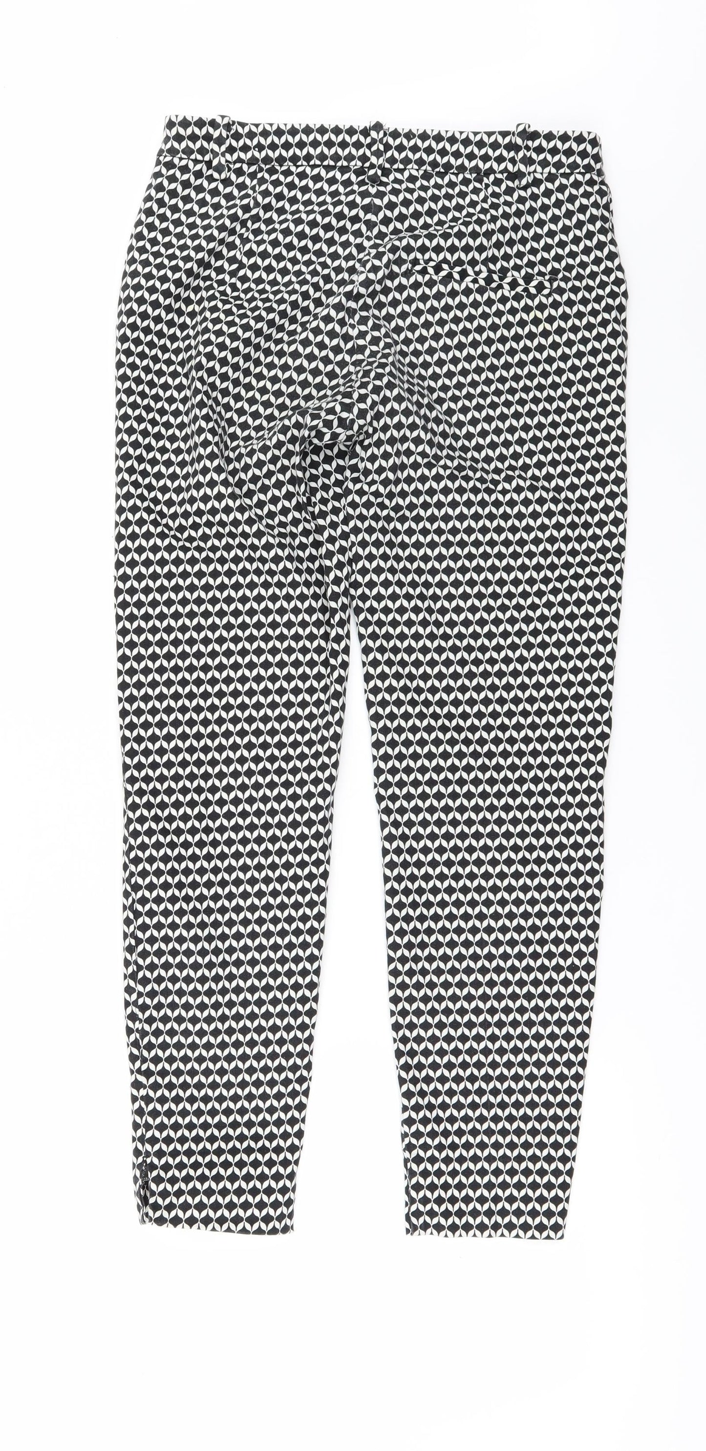 Womens UK Size 8 H&M Regular Fit  Black Trousers