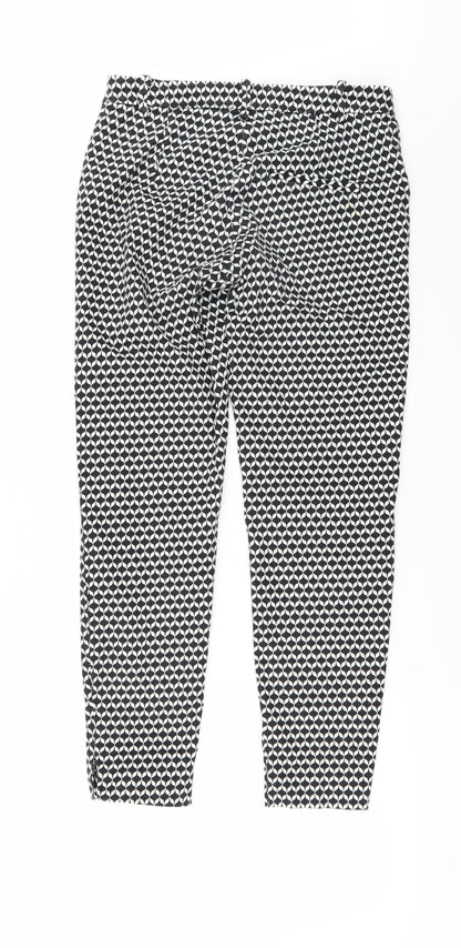 Womens UK Size 8 H&M Regular Fit  Black Trousers