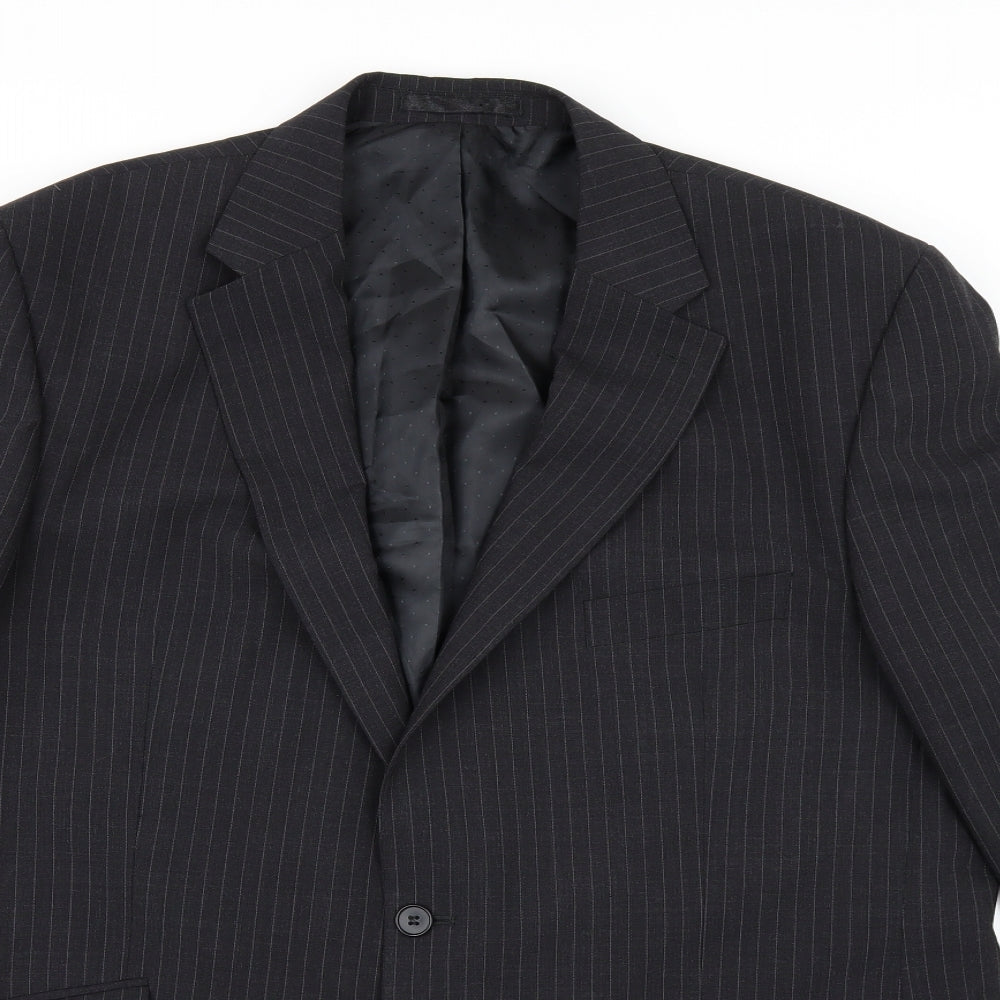 Mens UK Size 46 Preworn Regular Grey Suit Jacket