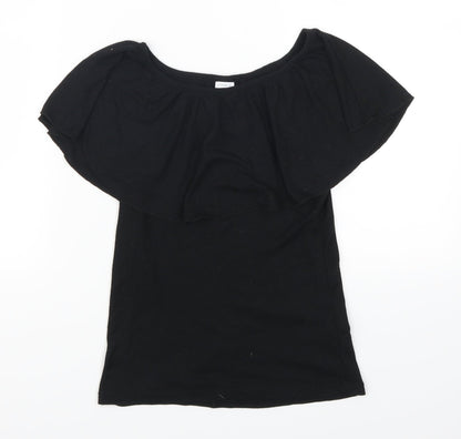 Lindex Girls Black   Basic T-Shirt Size 9-10 Years