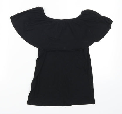 Lindex Girls Black   Basic T-Shirt Size 9-10 Years