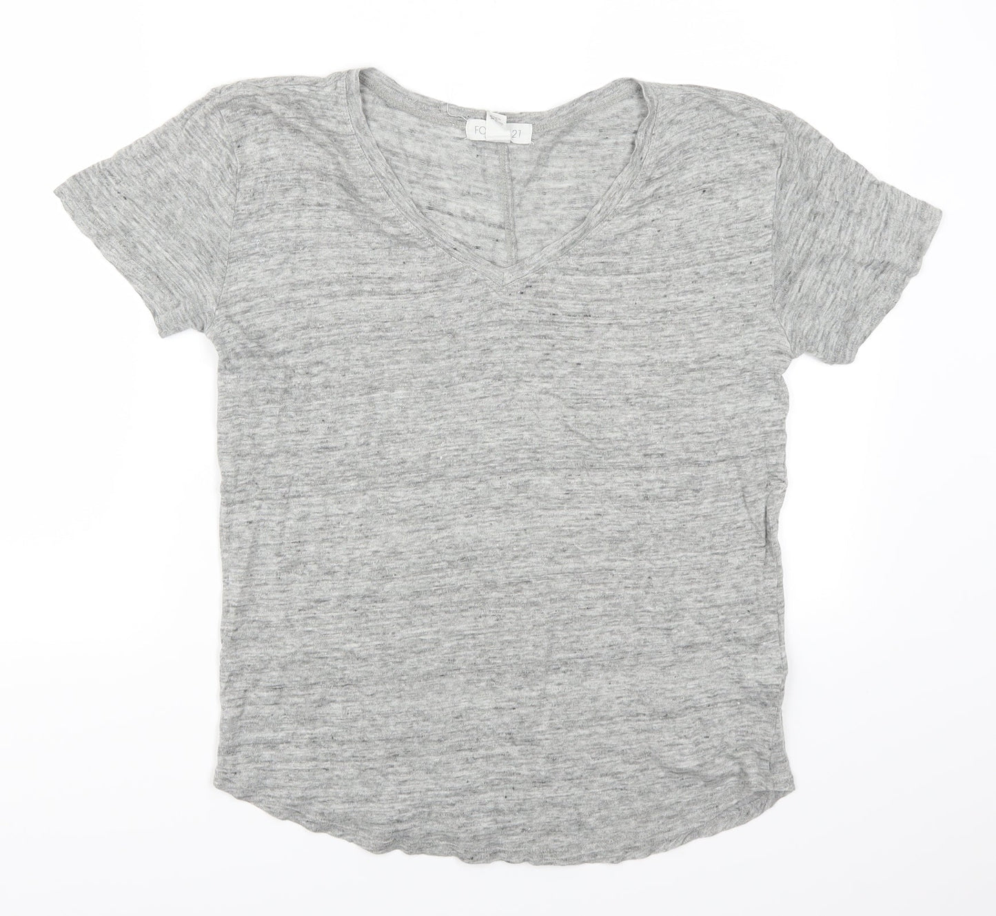 Womens UK Size S FOREVER 21 Grey Basic T-Shirt