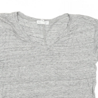 Womens UK Size S FOREVER 21 Grey Basic T-Shirt