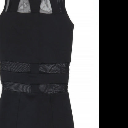 Topshop Womens Black Geometric  Mini  Size 6  - Mesh Cut Out
