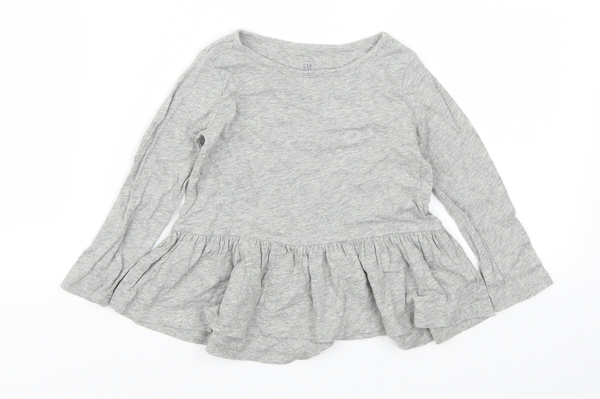 Gap Girls Grey   Basic T-Shirt Size 2 Years