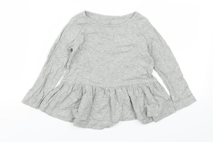 Gap Girls Grey   Basic T-Shirt Size 2 Years