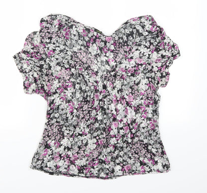 Womens UK Size 10 George Purple Basic Button-Up