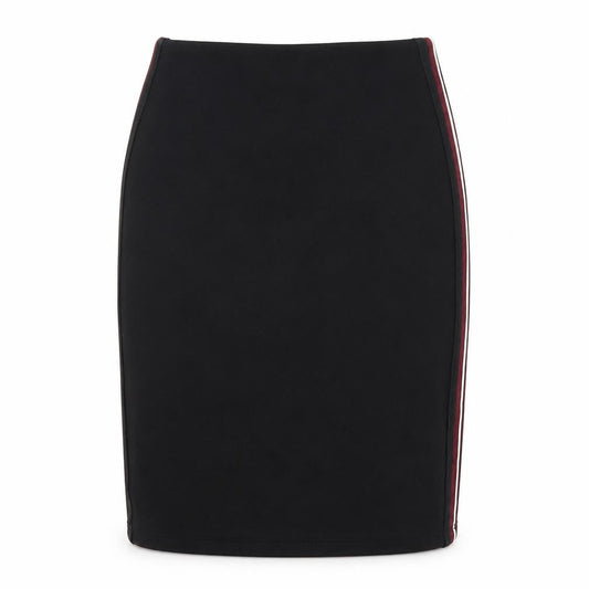 New Look Womens Black   Straight & Pencil Skirt Size 4  - Red Side Stripe