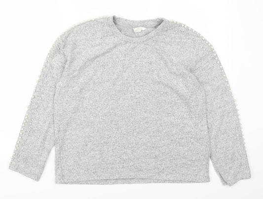 H&M Womens Grey   Pullover Sweatshirt Size M