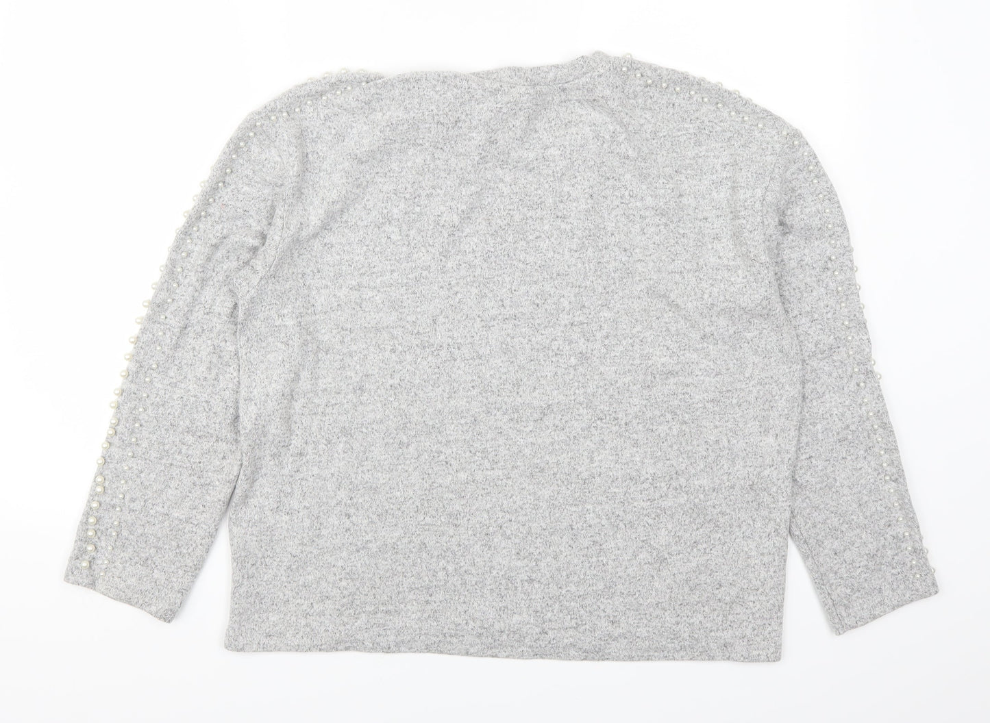 H&M Womens Grey   Pullover Sweatshirt Size M