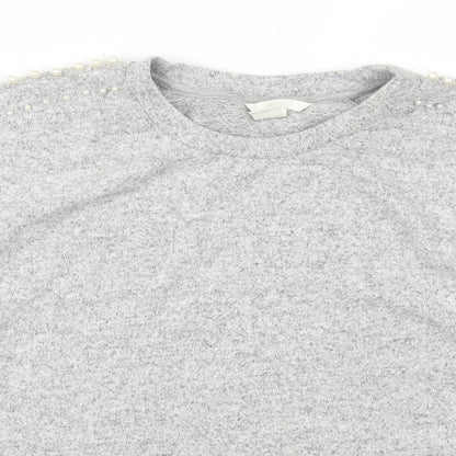 H&M Womens Grey   Pullover Sweatshirt Size M