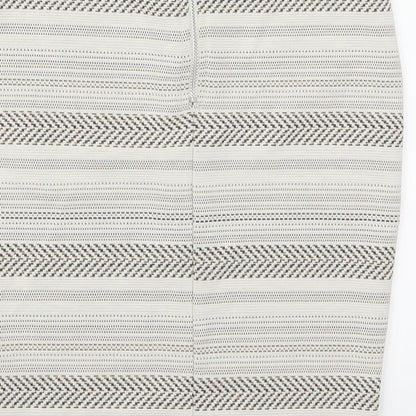 Miss Selfridge Womens Beige Striped  Straight & Pencil Skirt Size 4