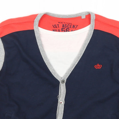 NEXT Boys Multicoloured Striped  Cardigan Jumper Size 9 Years  - Cardigan and Top All in One
