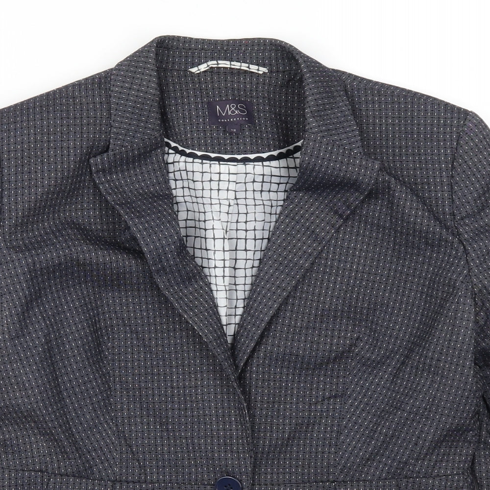 Womens UK Size 12 Marks and Spencer Regular Blue Suit Jacket