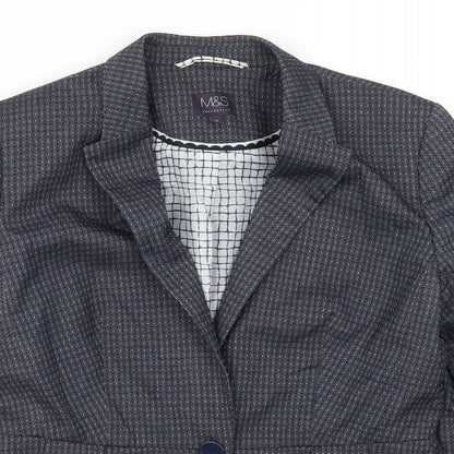Womens UK Size 12 Marks and Spencer Regular Blue Suit Jacket