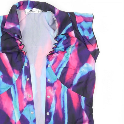 Mavodovama Womens Pink   Basic Blouse Size L  - Abstract