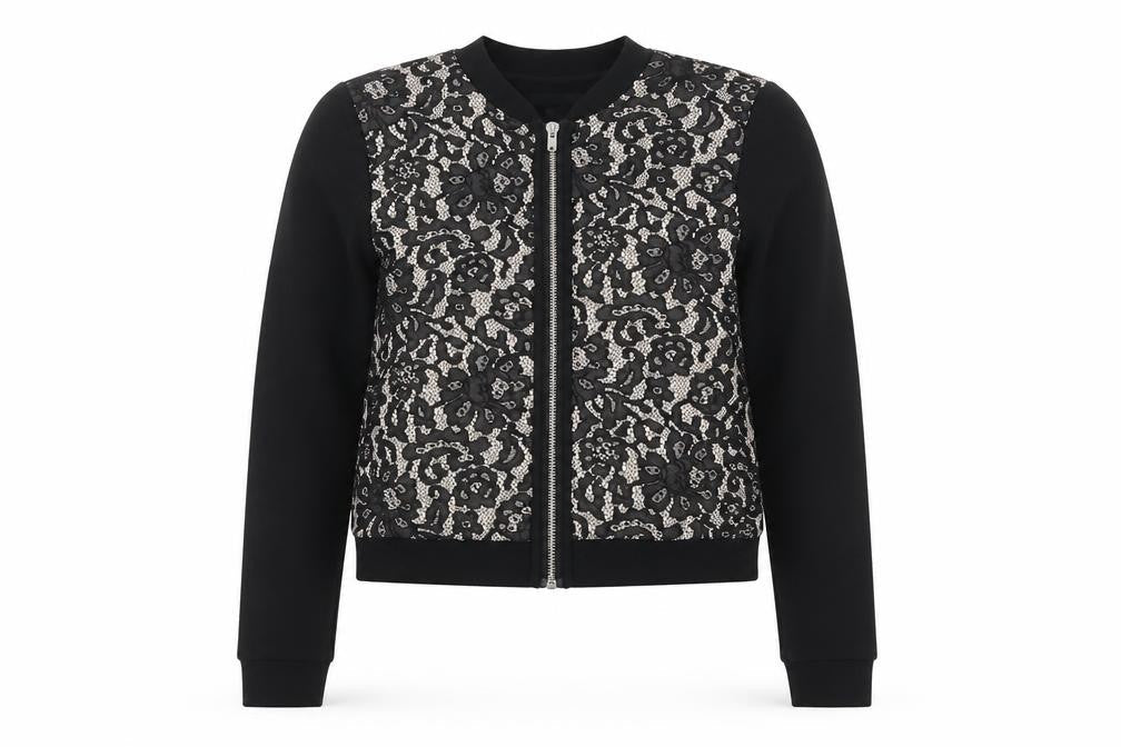 Womens UK Size S H&M Black Full Zip Sweatshirt