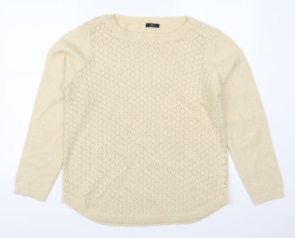 M&Co Womens Beige   Pullover Jumper Size 16