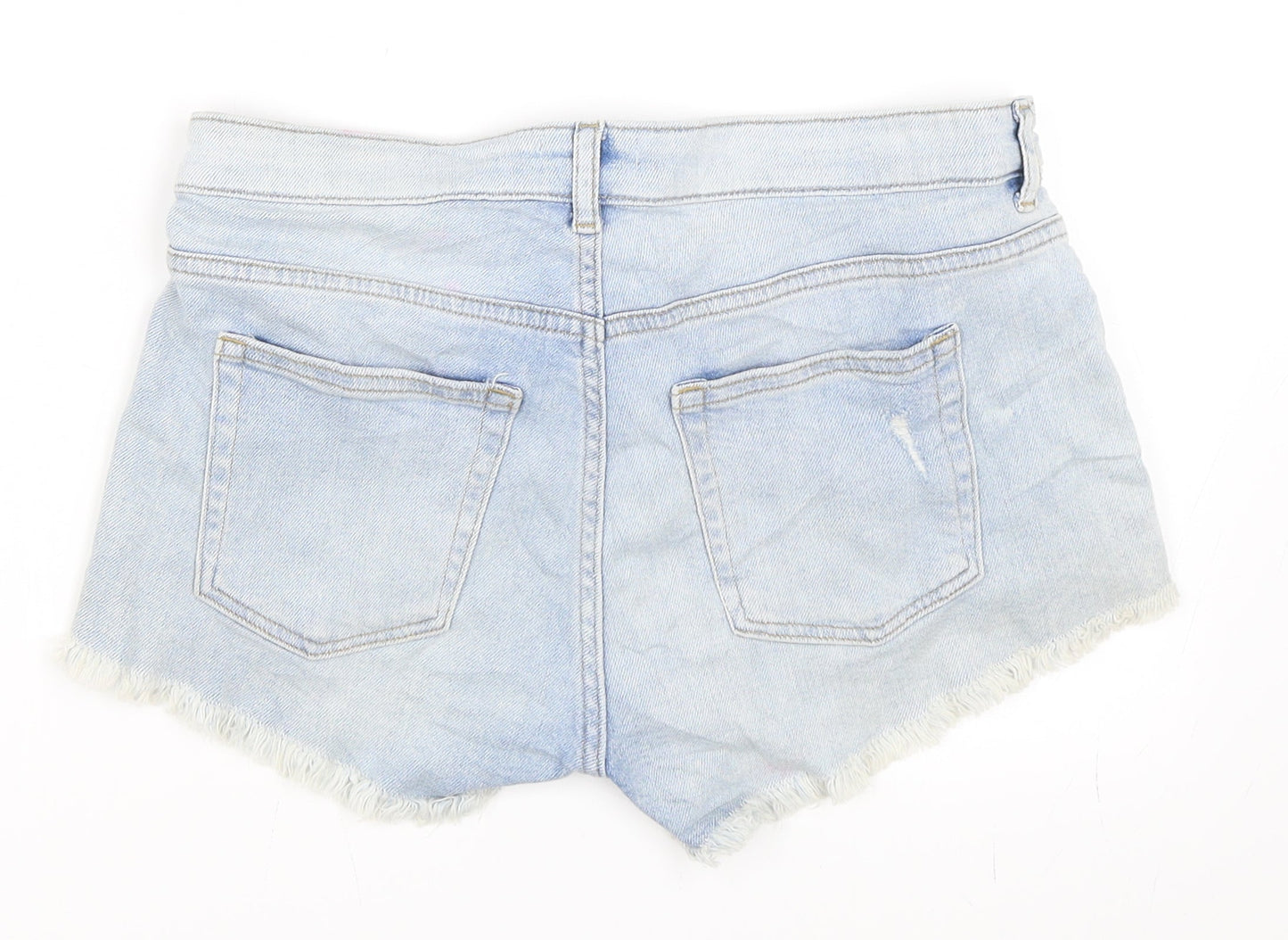 H&M Womens Blue  Denim Cut-Off Shorts Size 36
