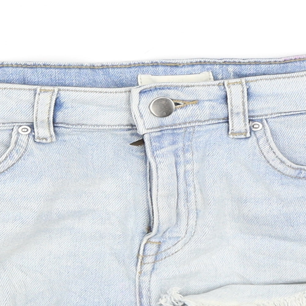 H&M Womens Blue  Denim Cut-Off Shorts Size 36