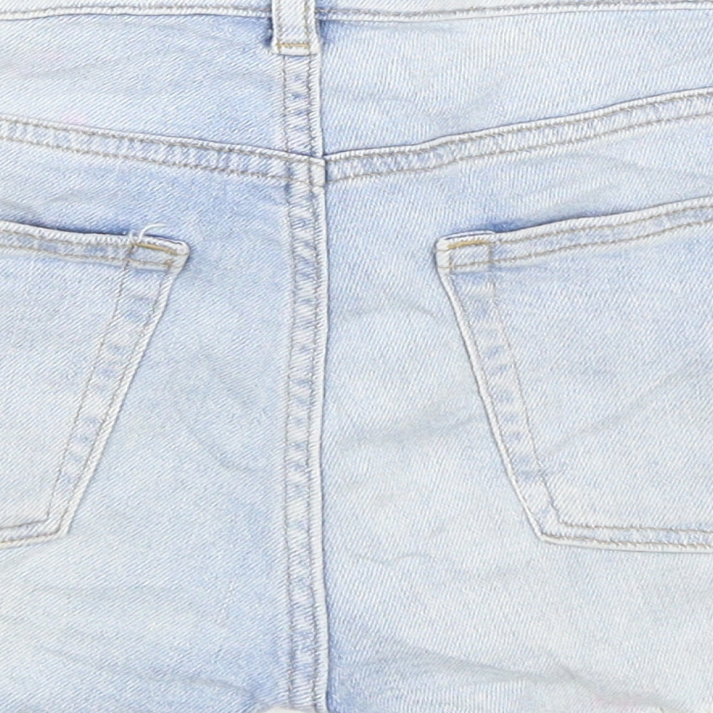 H&M Womens Blue  Denim Cut-Off Shorts Size 36