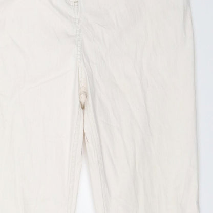 Preworn Womens Ivory  Denim Straight Jeans Size 10 L28 in