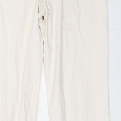 Preworn Womens Ivory  Denim Straight Jeans Size 10 L28 in