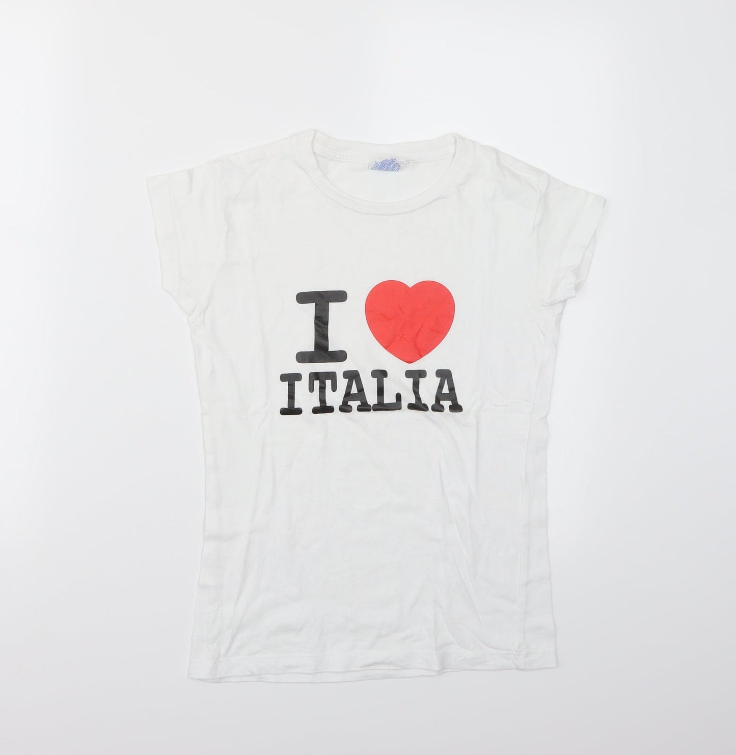 Womens UK Size S JHK White Basic T-Shirt