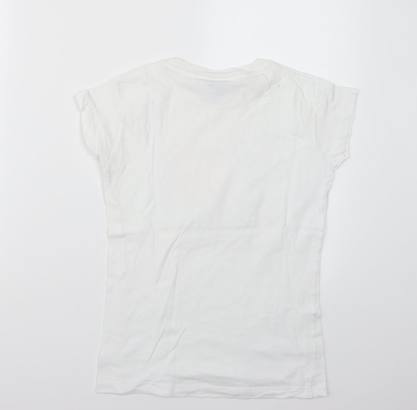 Womens UK Size S JHK White Basic T-Shirt