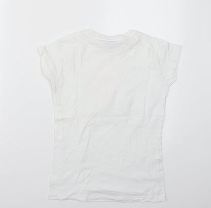 Womens UK Size S JHK White Basic T-Shirt