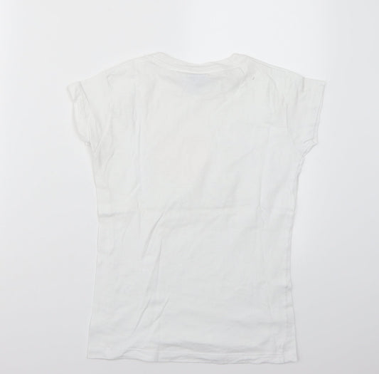 Womens UK Size S JHK White Basic T-Shirt