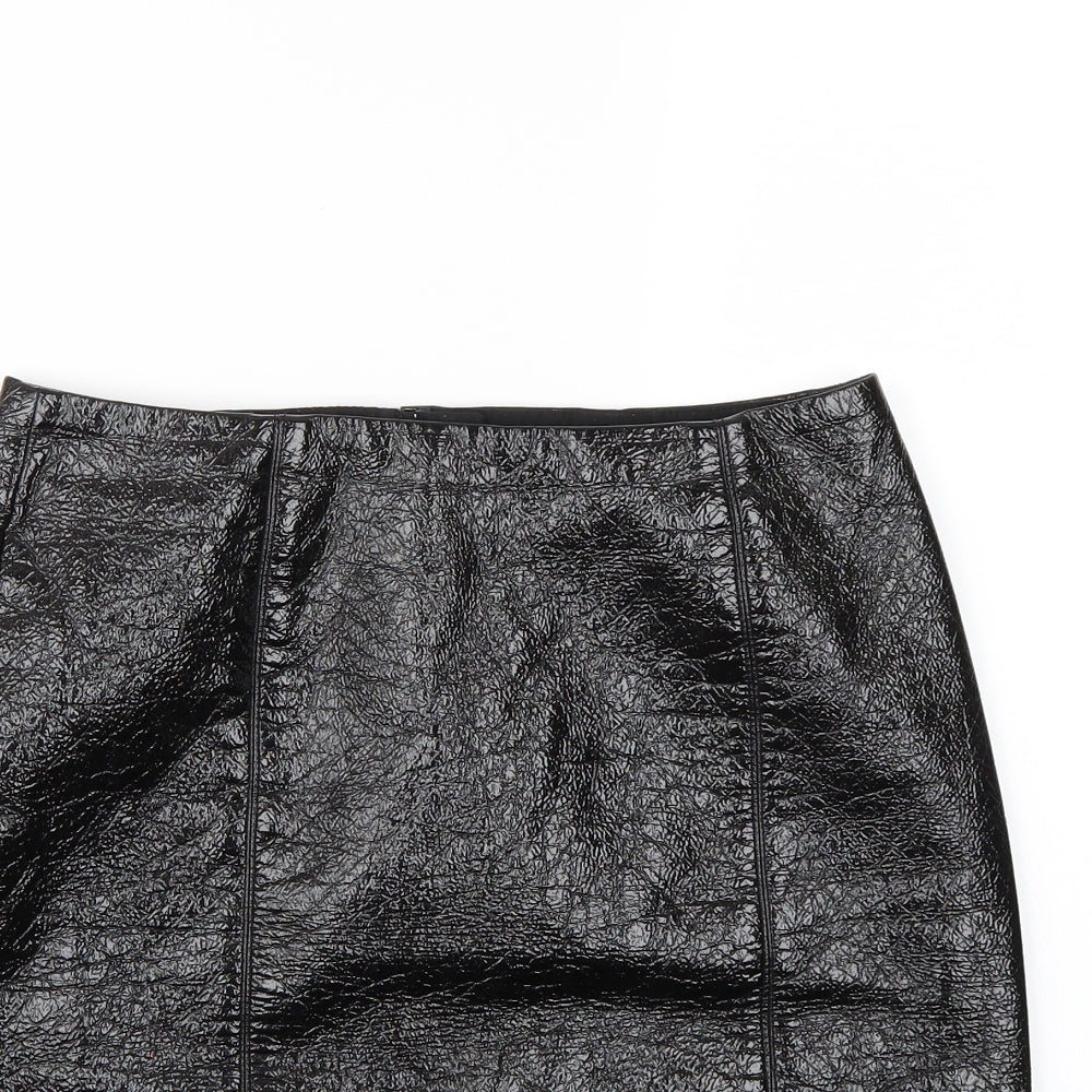 H&M Womens Black   A-Line Skirt Size 6
