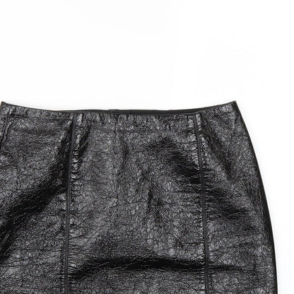 H&M Womens Black   A-Line Skirt Size 6