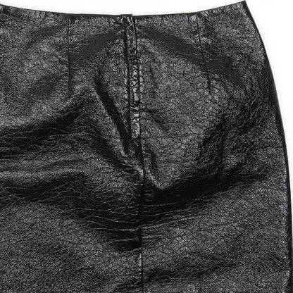 H&M Womens Black   A-Line Skirt Size 6